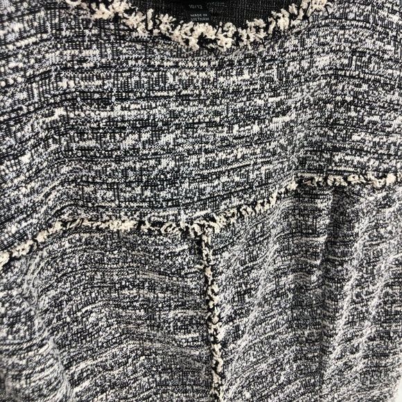 Lane Bryant Tweed Boucle Raw Trim Short Sleeve Fit & Flare Dress 10/12 Large - Picture 3 of 12